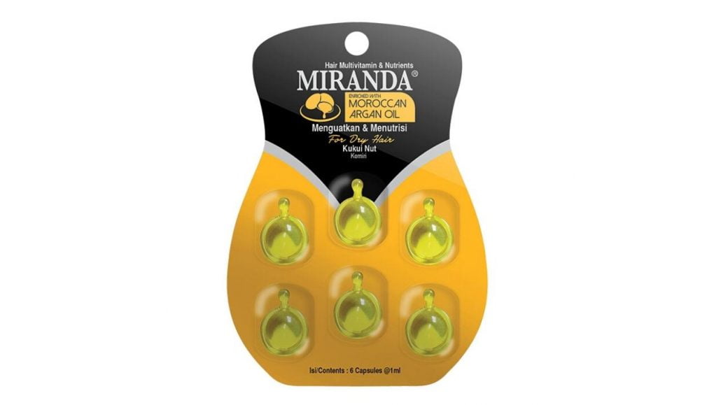 Gambar produk Miranda Hair Vitamin yang digunakan untuk perawatan rambut