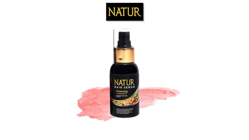 Gambar produk Natur Hair Serum yang digunakan untuk perawatan rambut